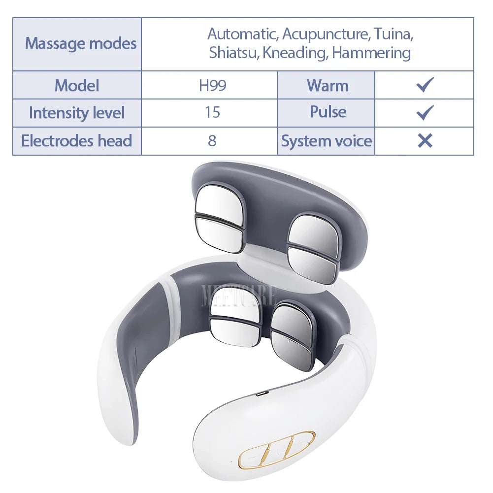 Masseur Cervical Intelligent Chauffant – Sans Fil