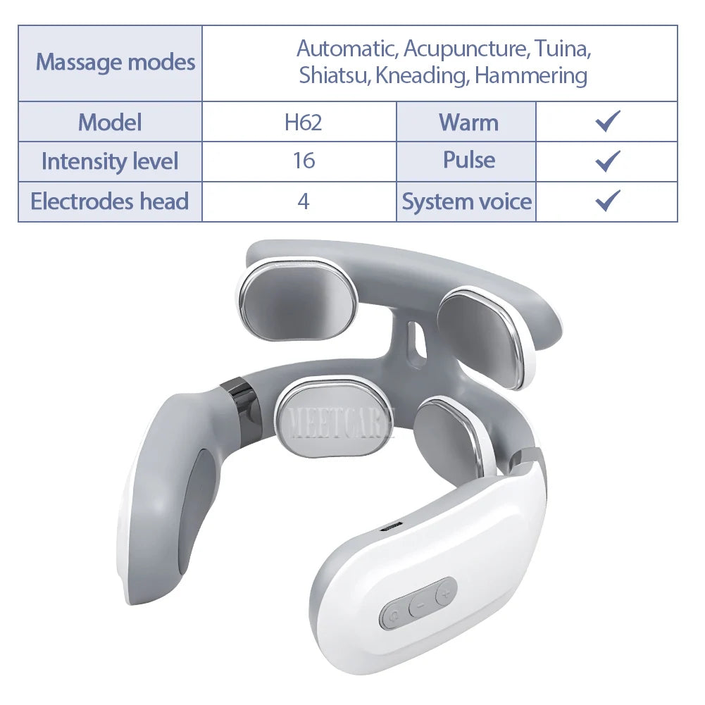 Masseur Cervical Intelligent Chauffant – Sans Fil