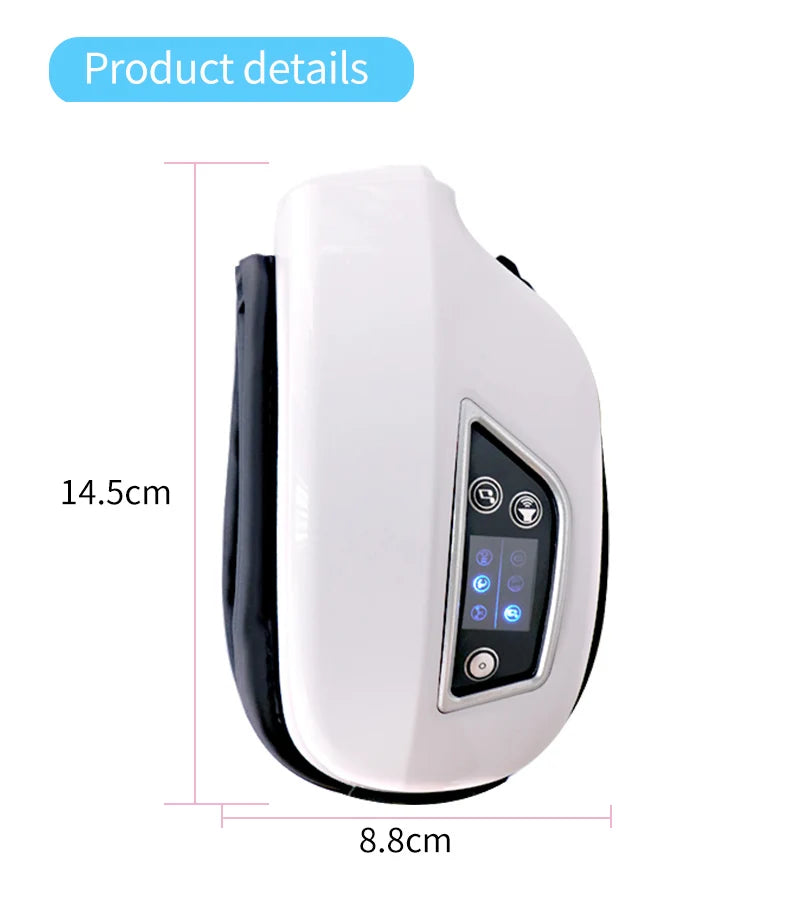Masseur Yeux Chauffant Pliable – Air, Vibration & Musique