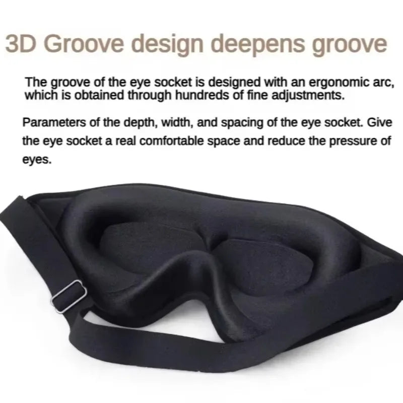 Masque de Sommeil 3D Occultant – Mousse à Mémoire de Forme