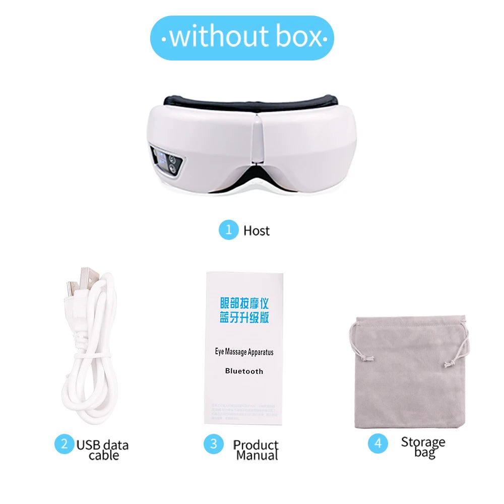 Masseur Yeux Chauffant Pliable – Air, Vibration & Musique
