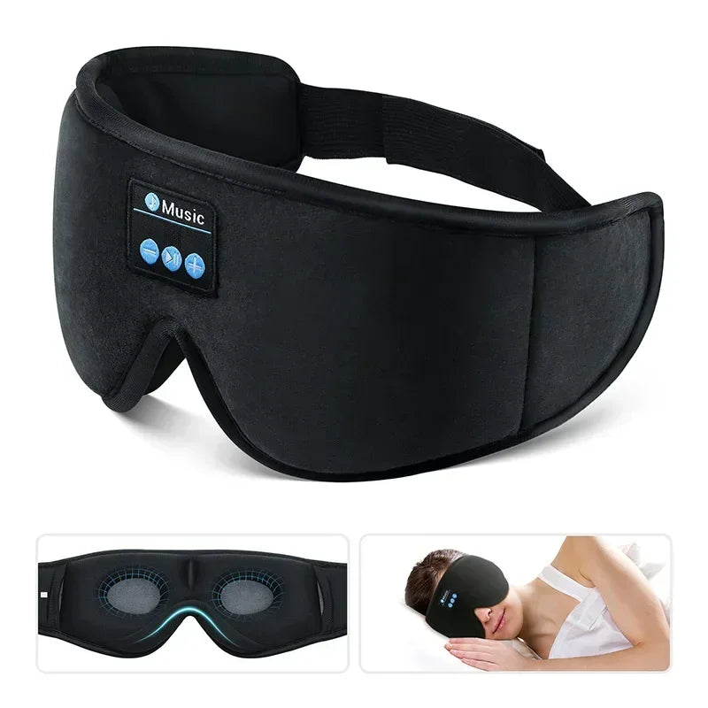 Masque de Sommeil Bluetooth 3D – Écouteurs Intégrés