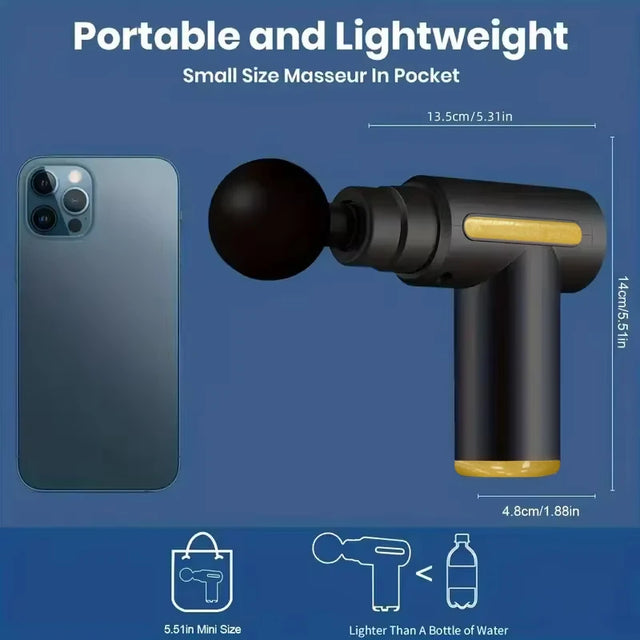 Mini Pistolet de Massage Portable – 6 Intensités