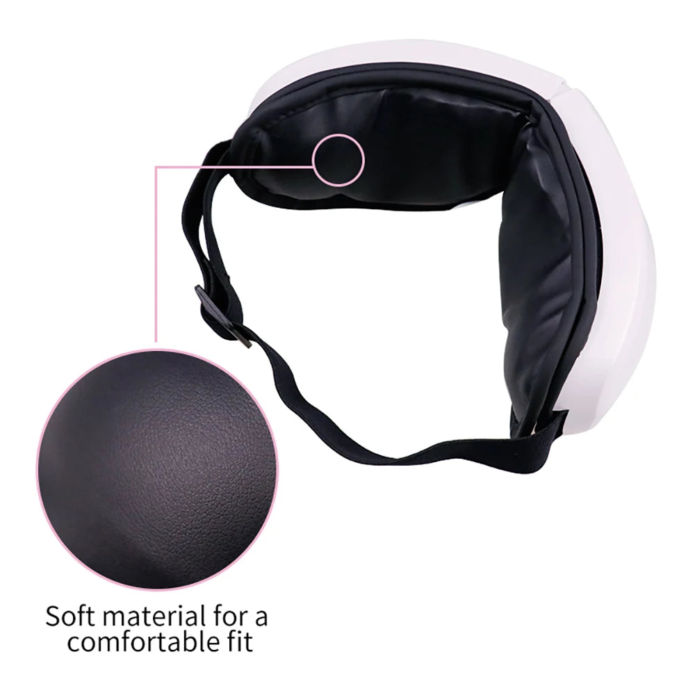 Masseur Yeux Chauffant Pliable – Air, Vibration & Musique