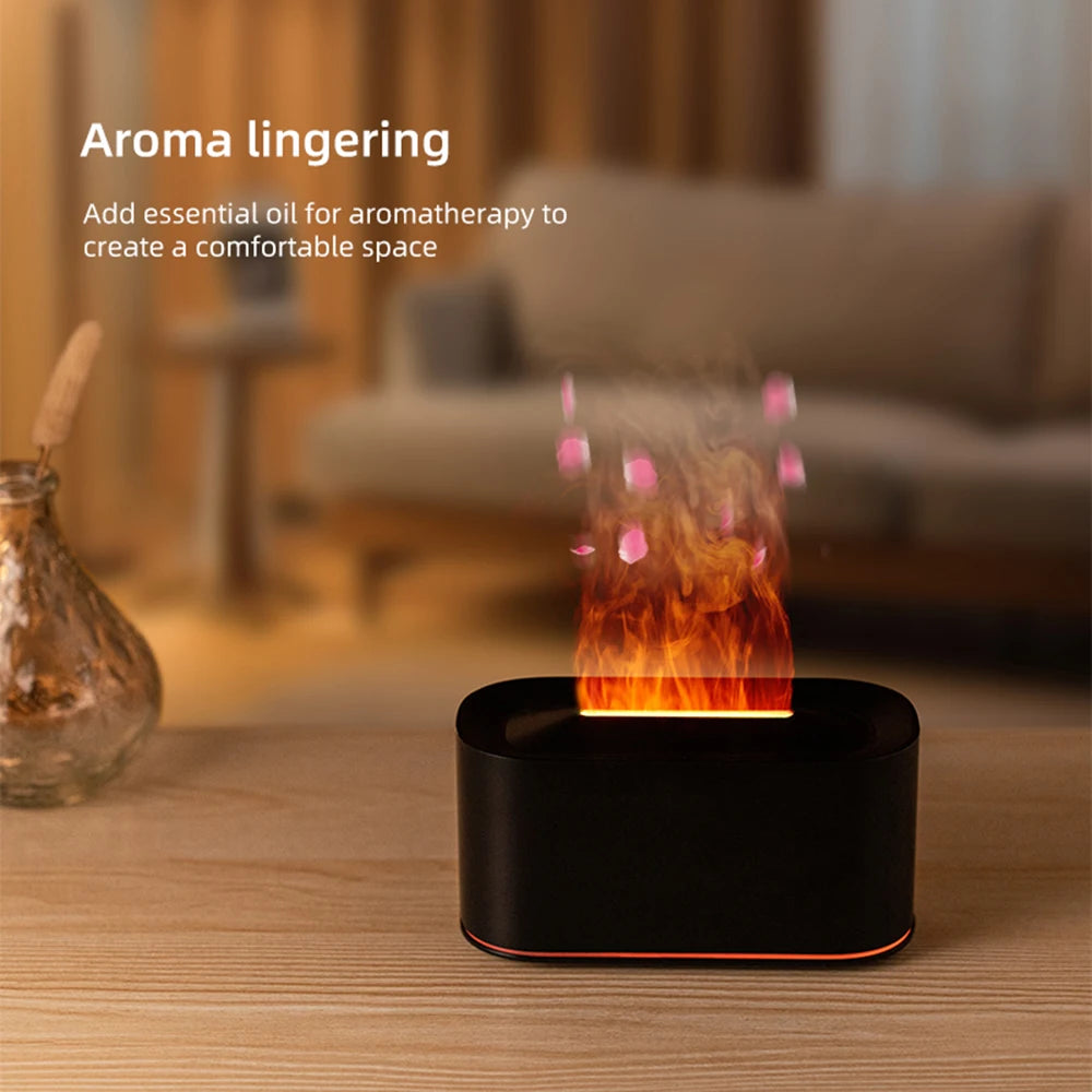 Diffuseur d'Arômes Effet Flamme – Humidificateur Silencieux