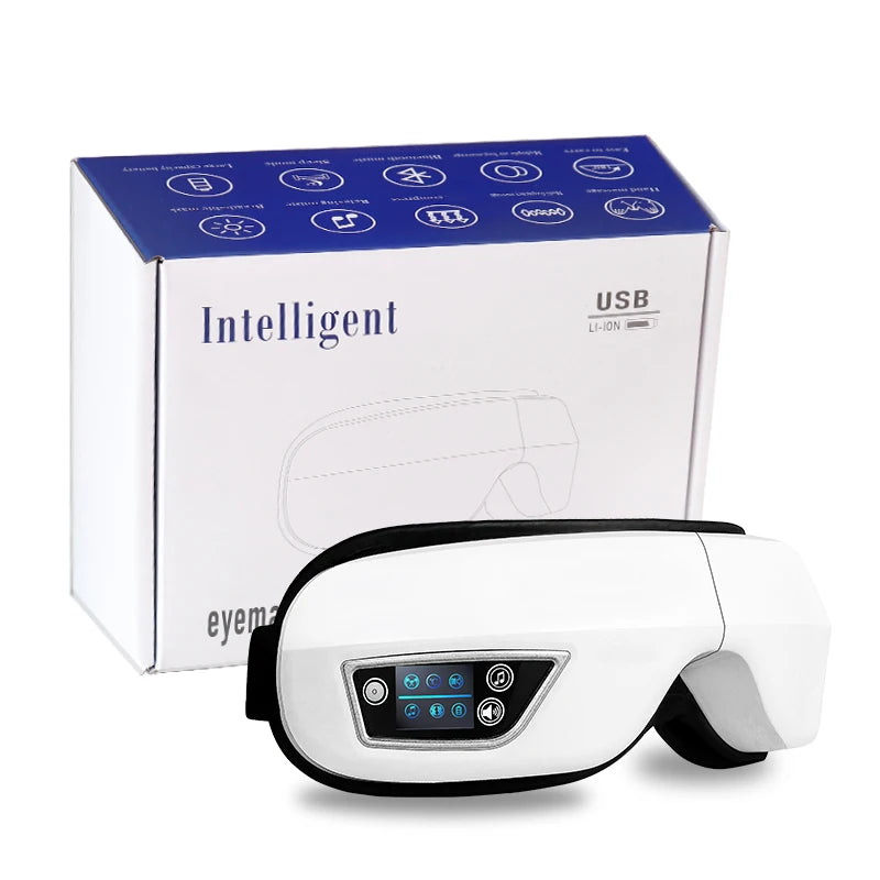 Masseur Yeux Chauffant Pliable – Air, Vibration & Musique