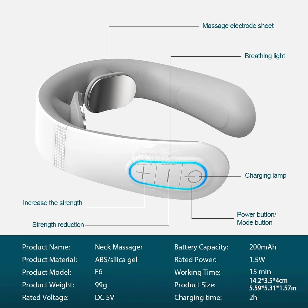 Masseur Cervical Intelligent Chauffant – Sans Fil