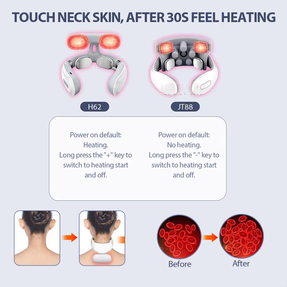 Masseur Cervical Intelligent Chauffant – Sans Fil