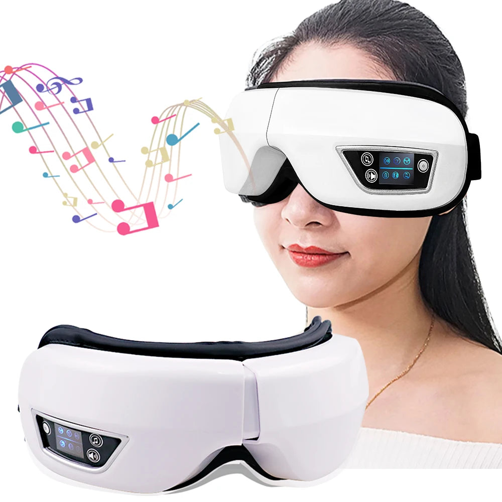 Masseur Yeux Chauffant Pliable – Air, Vibration & Musique