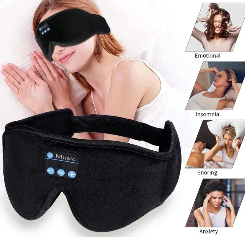 Masque de Sommeil Bluetooth 3D – Écouteurs Intégrés